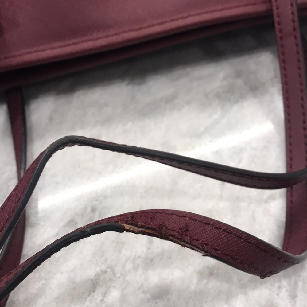 Michael Kors burgundy tote. - Picture 8 of 16